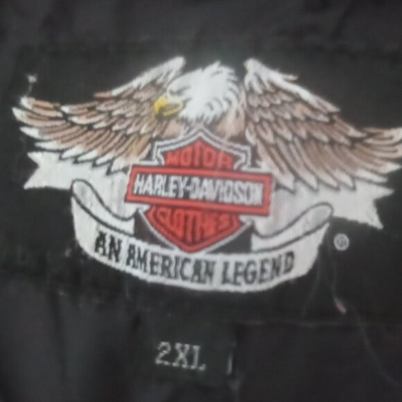 Vintage Harley Davidson Reversible Down Jacket black/camo size 2XL - Picture 7 of 11